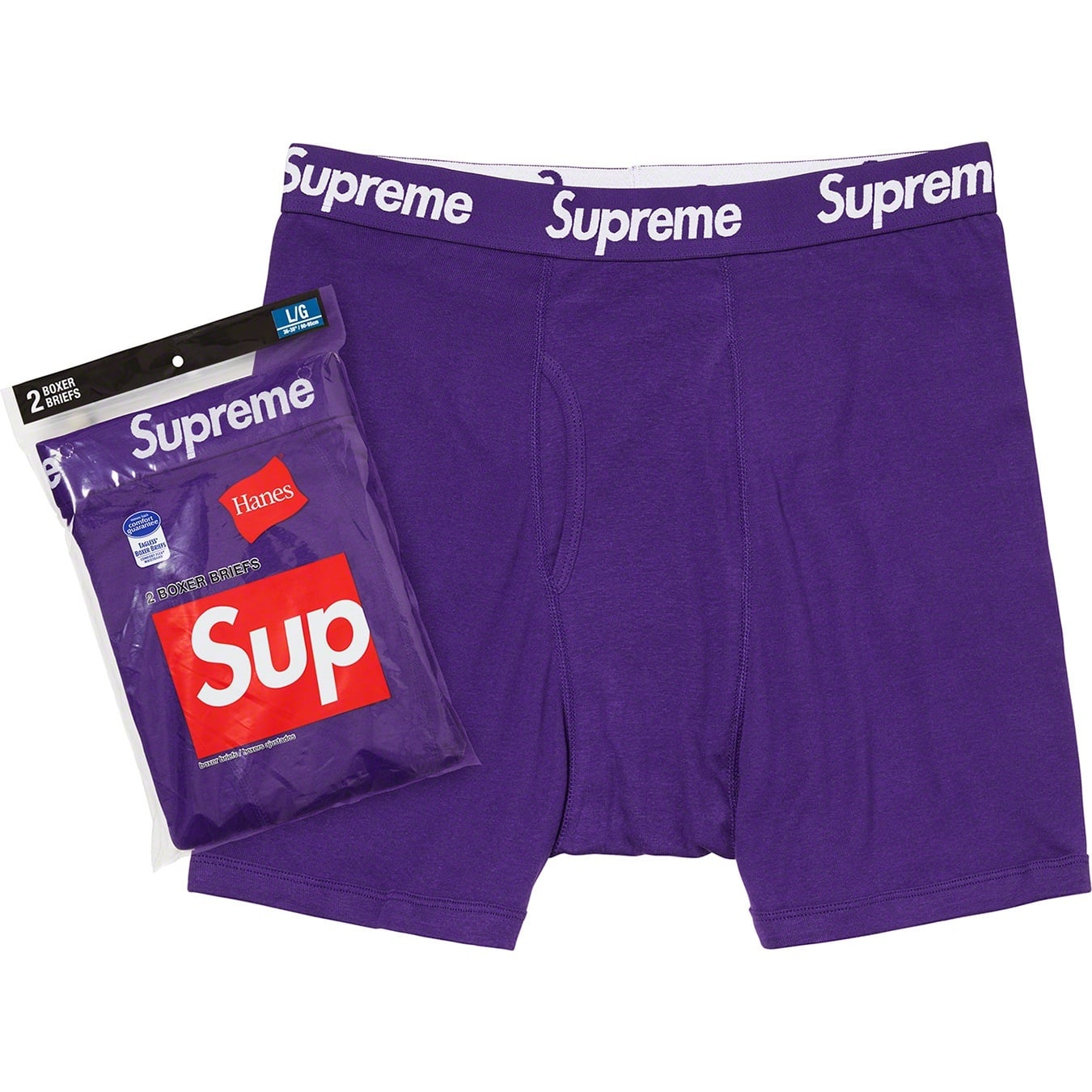 Supreme®/Hanes® Boxer Briefs (2 Pack) view 2